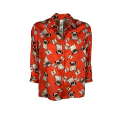 IL THE DELLE 5 camicia arancio scuro SPOON 56 ST DOG MADE IN ITALY
