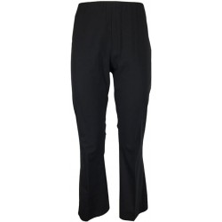 LIVIANA Conti Pantalone Donna Cotone Leggero trombetta nero CNTK38 Made in Italy