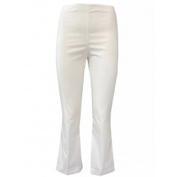 LIVIANA Conti Pantalone Donna Cotone Leggero trombetta Bianco