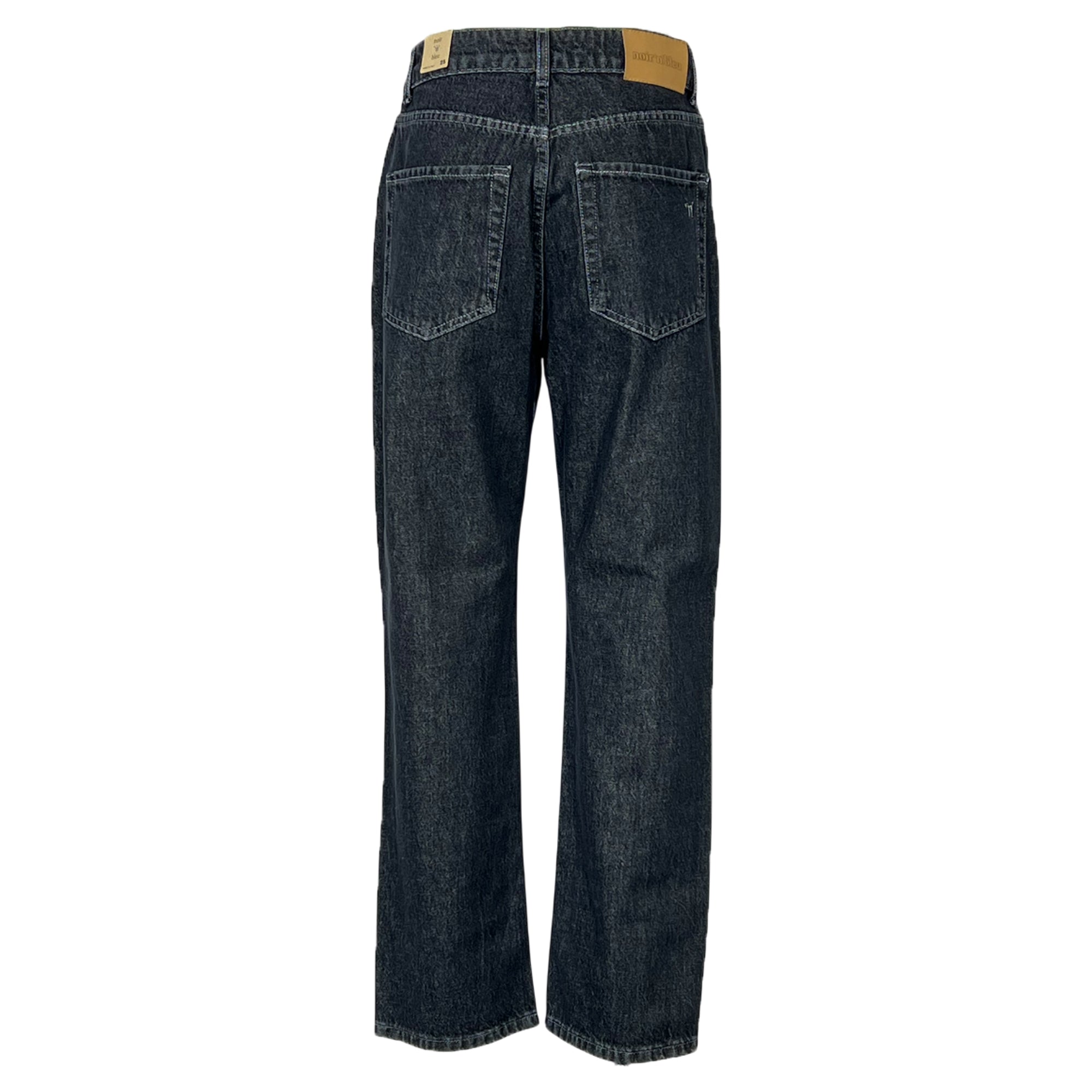 NOIR 'N' BLEU jeans donna nero vita alta VIC-L313 BOYFRIEND Made in Italy