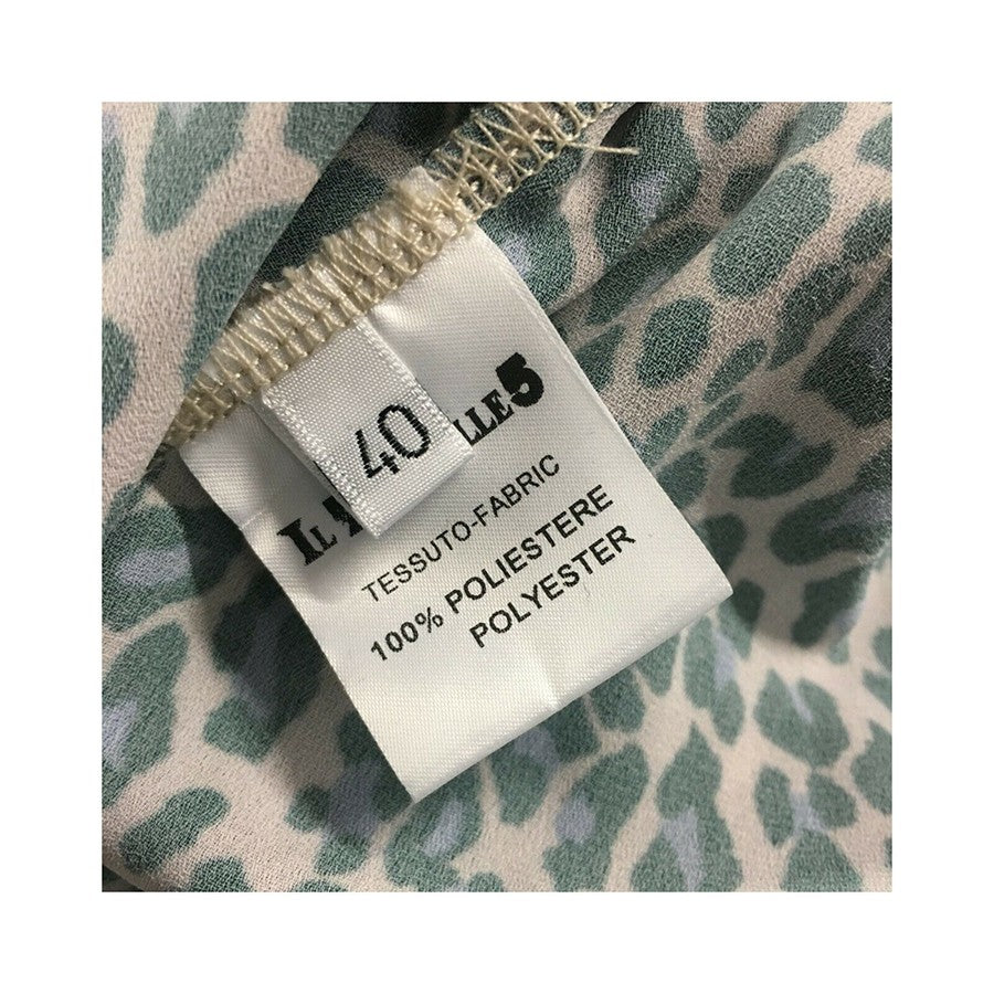 IL THE DELLE 5 Abito donna maculato manica lunga pizzo DORIS35 ST MADE IN ITALY