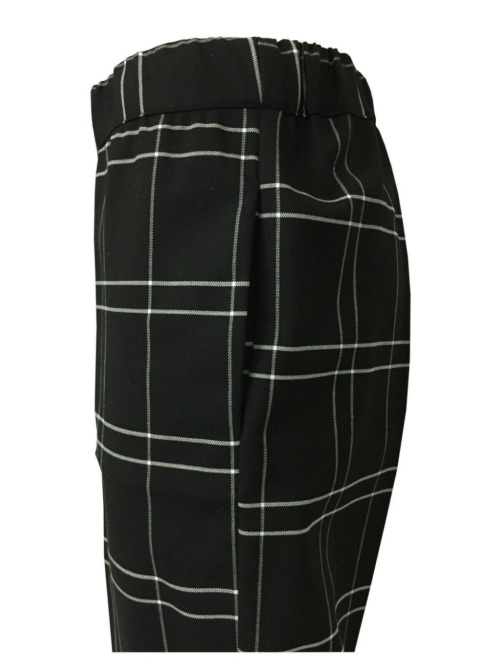 LIVIANA CONTI pantalone donna quadri nero/bianco F0WM33 MADE IN ITALY