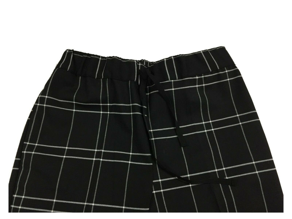 LIVIANA CONTI pantalone donna quadri nero/bianco F0WM33 MADE IN ITALY