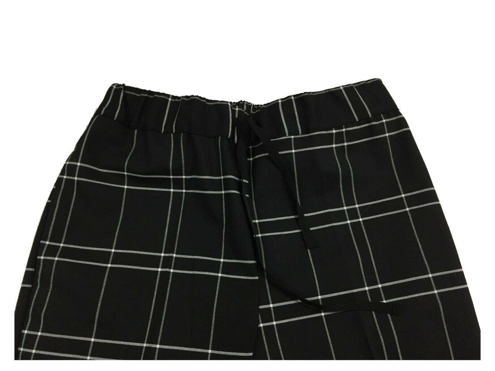 LIVIANA CONTI pantalone donna quadri nero/bianco F0WM33 MADE IN ITALY