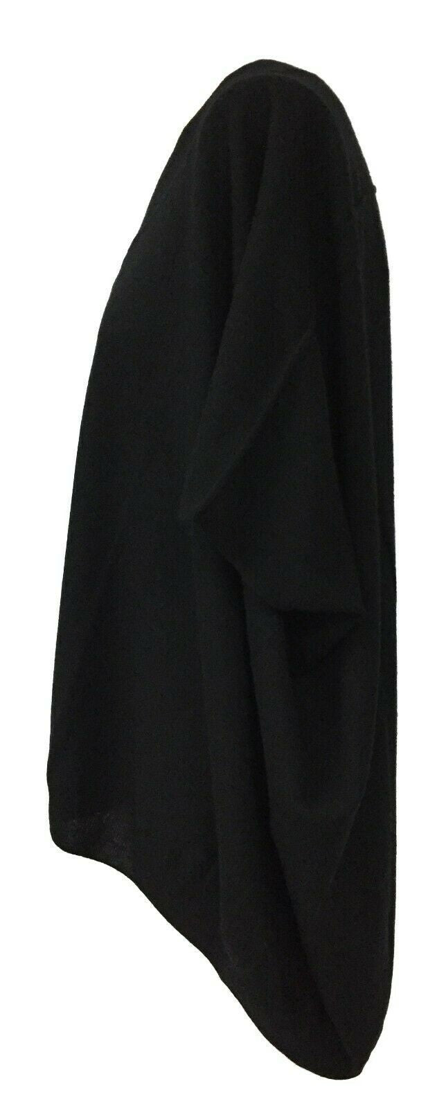 LIVIANA CONTI maglia donna over nera mezze maniche F0WB01  MADE IN ITALY