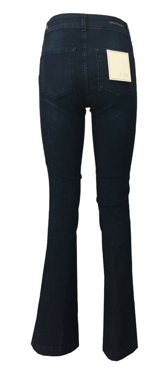 7.24 jeans donna scuro a zampa mod EVELIN MADE IN ITALY