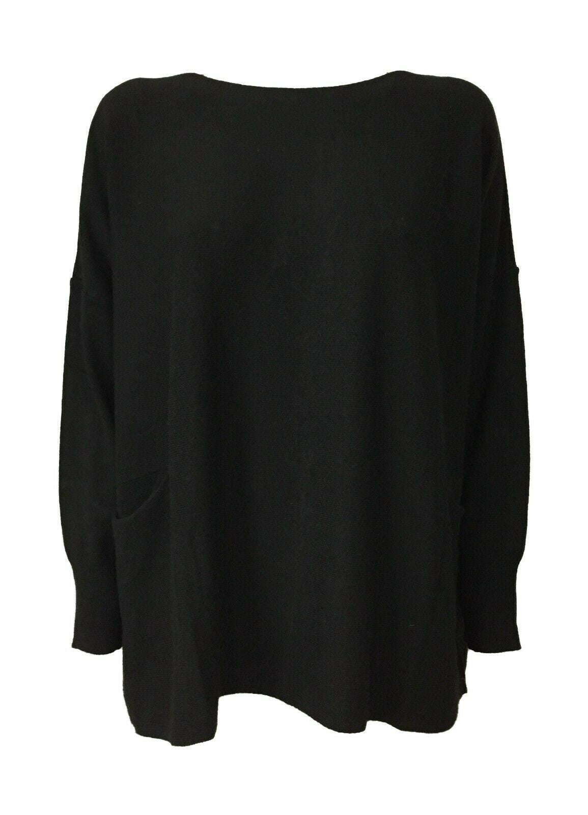 LA FEE MARABOUTEE maglia donna girocollo over manica lunga FC5111 MADE IN ITALY