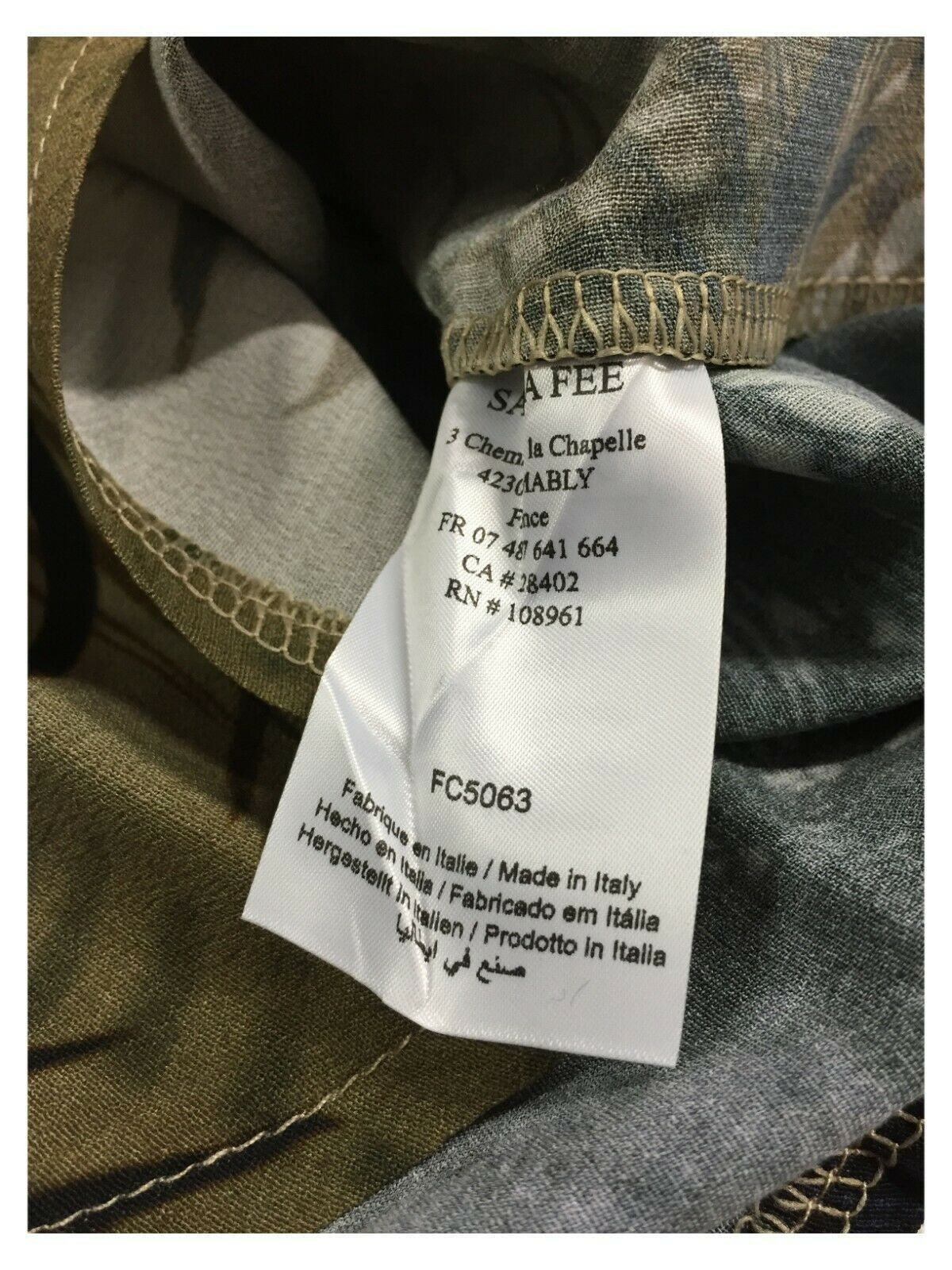 LA FEE MARABOUTEE blusa donna girocollo manica lunga fantasia nero/moro/verde FC5063 MADE IN ITALY