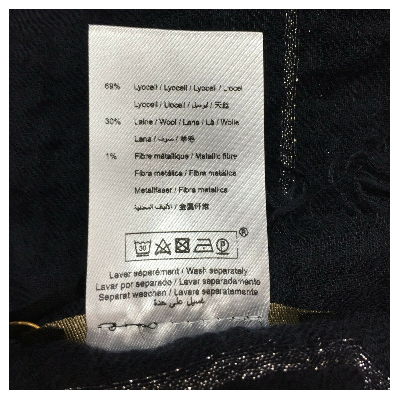 LA FEE MARABOUTEE sciarpa donna con righe lurex art FC5471 MADE IN ITALY