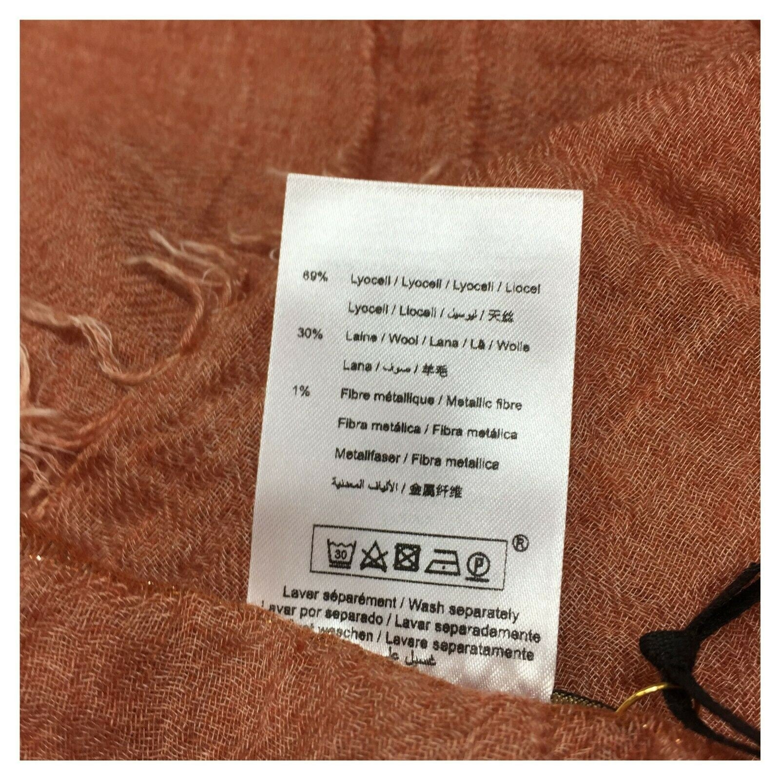 LA FEE MARABOUTEE sciarpa donna con righe lurex art FC5471 MADE IN ITALY