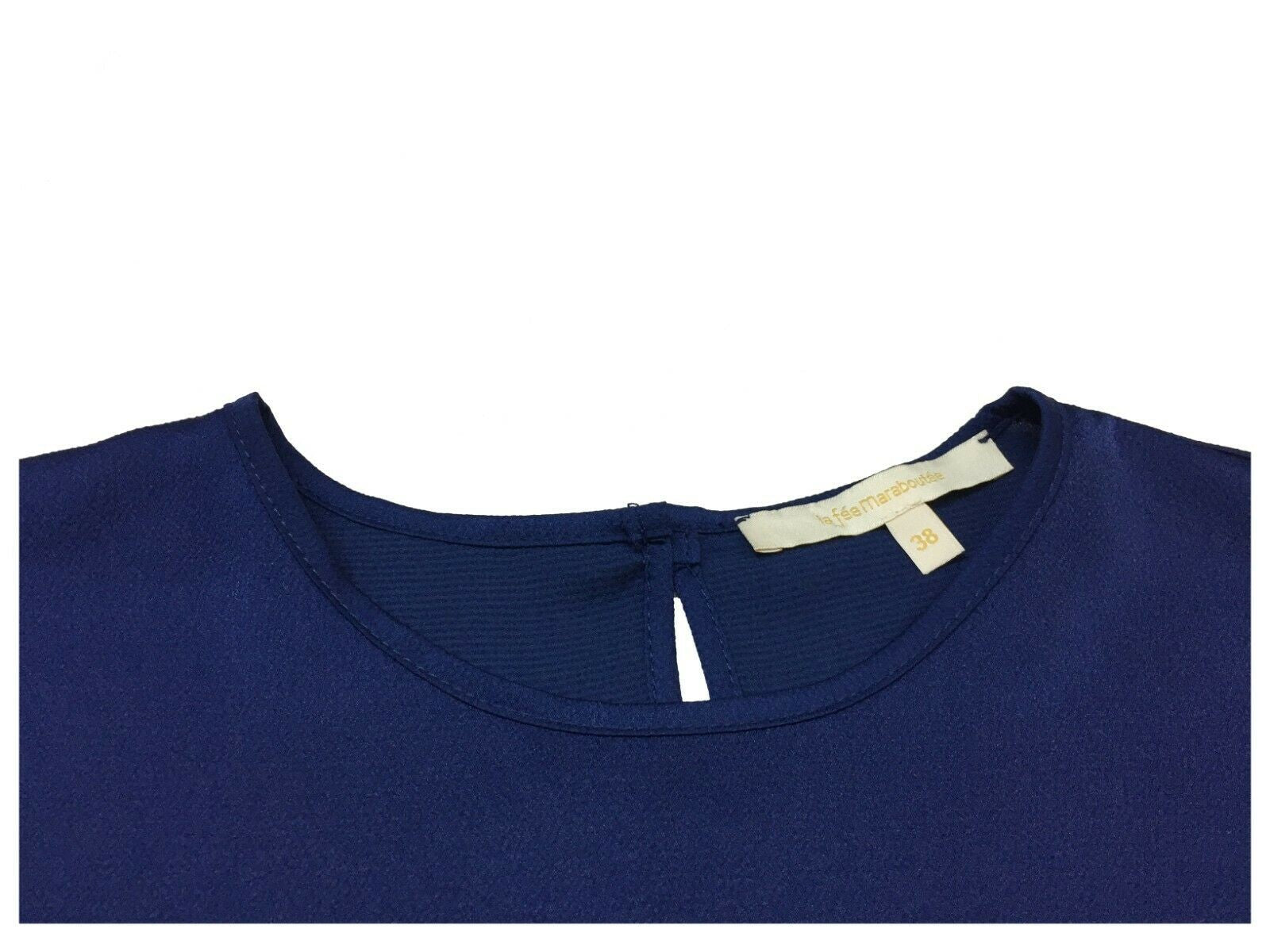 LA FEE MARABOUTEE abito donna manica 3/4 bluette art FC5197  MADE IN ITALY