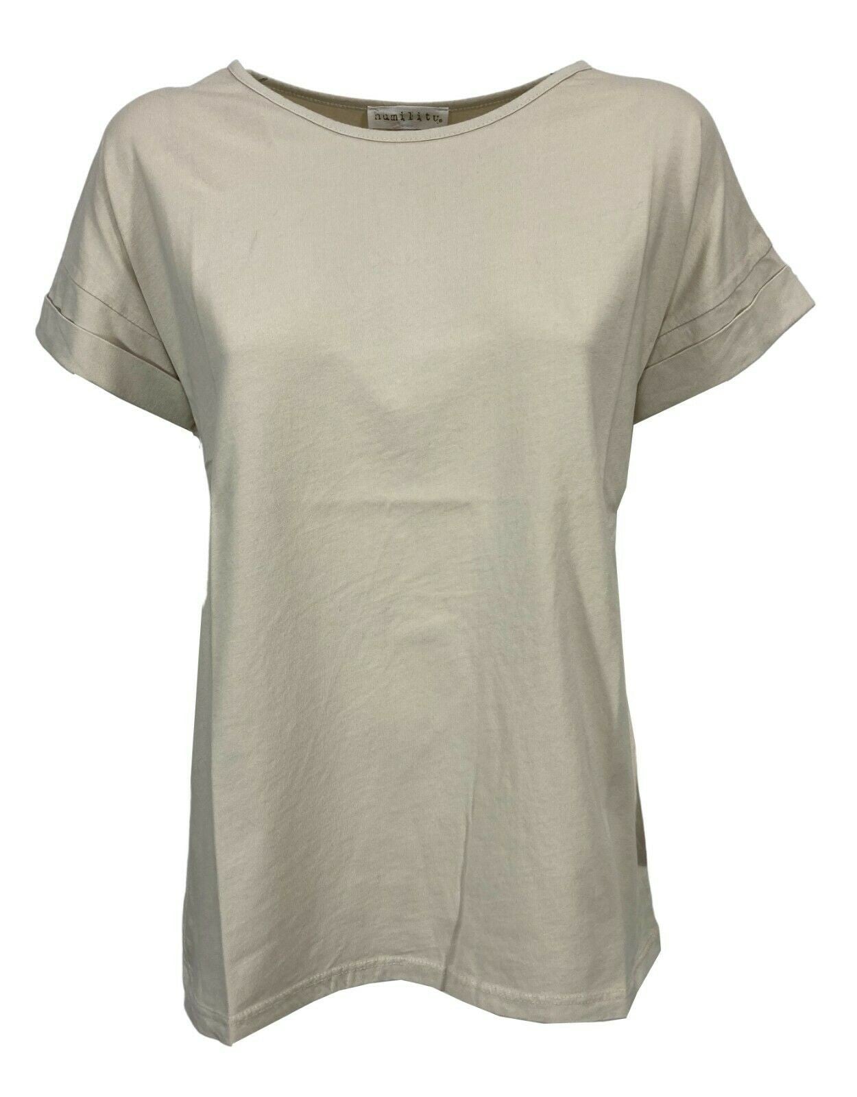 HUMILITY t-shirt donna mezza manica girocollo art HA-TS-ALEXANNE 100% cotone MADE IN ITALY