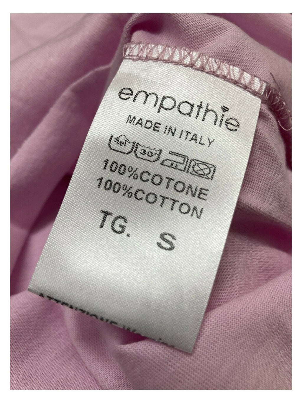 EMPATHIE T-shirt donna rosa manica scesa mod S2100202 100% cotone MADE IN ITALY