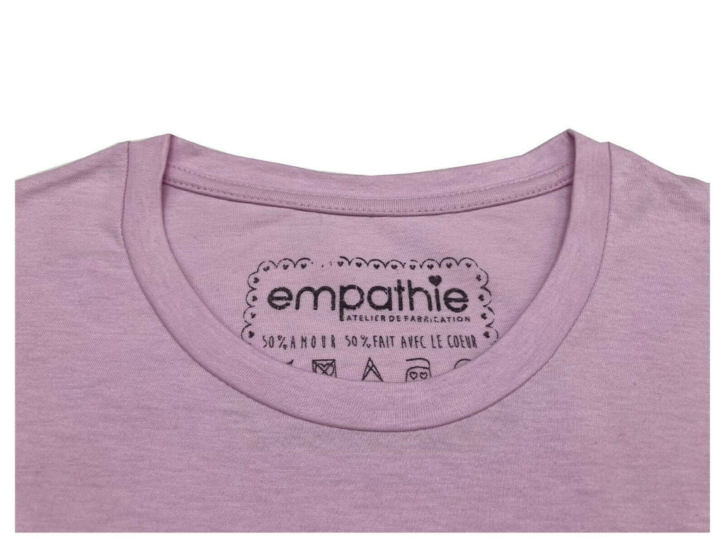 EMPATHIE T-shirt donna rosa manica scesa mod S2100202 100% cotone MADE IN ITALY