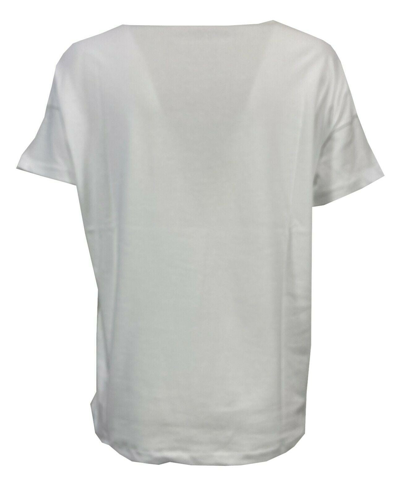 EMPATHIE  T-shirt donna bianca mezza manica S2100301 100% cotone MADE IN ITALY