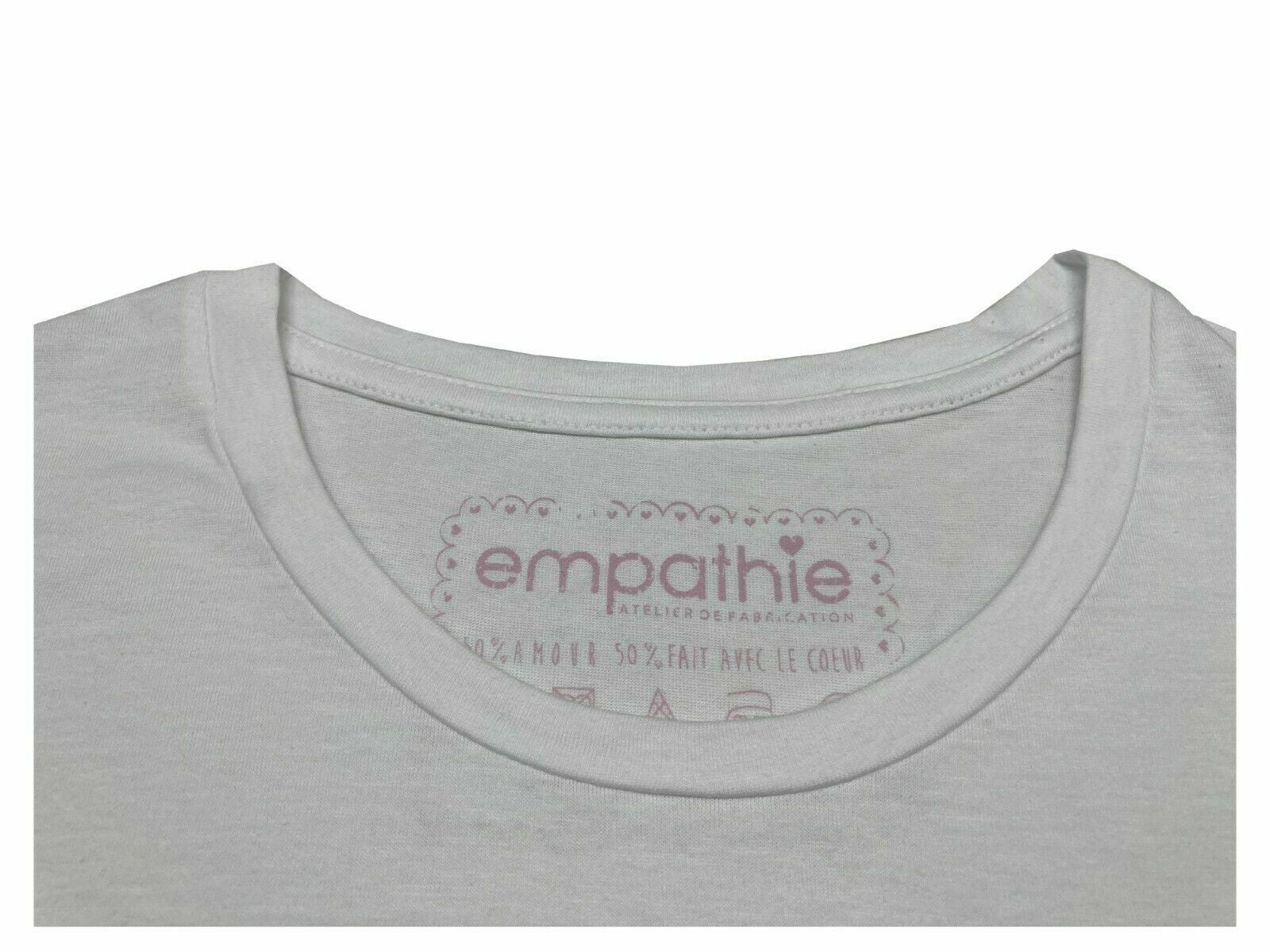 EMPATHIE  T-shirt donna bianca mezza manica S2100301 100% cotone MADE IN ITALY