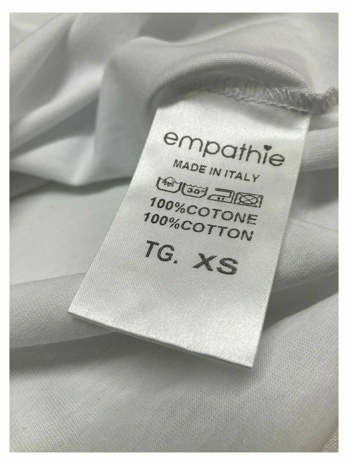 EMPATHIE  T-shirt donna bianca mezza manica S2100301 100% cotone MADE IN ITALY