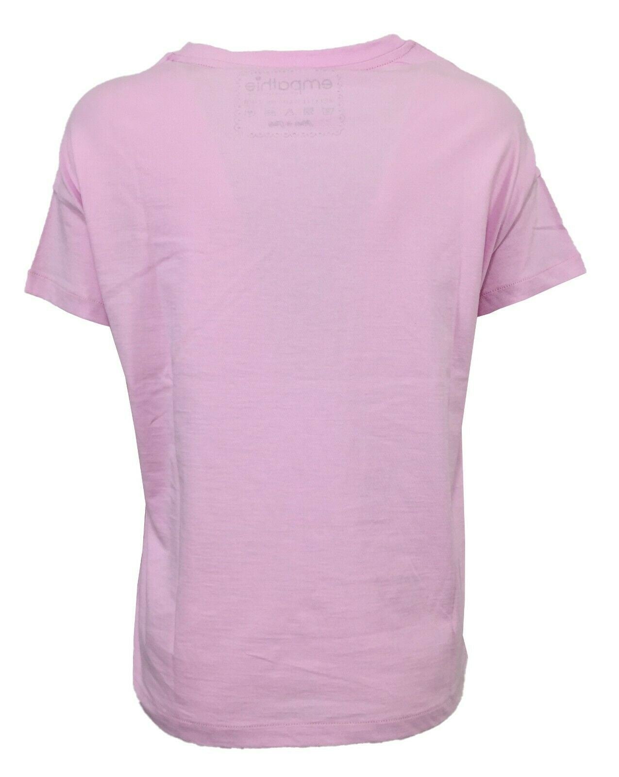 EMPATHIE T-shirt donna rosa mezza manica S2100302 100% cotone MADE IN ITALY
