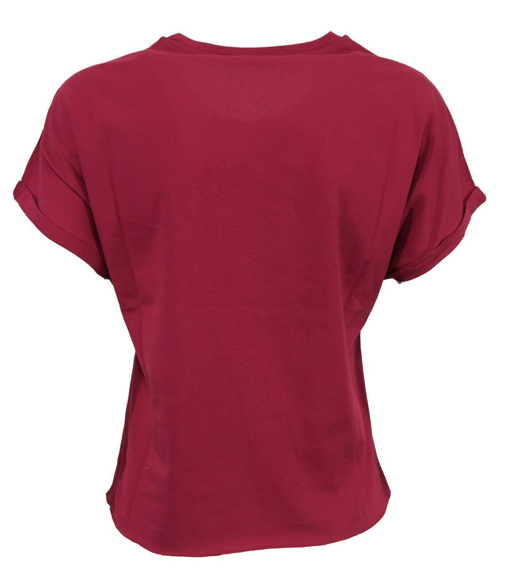 EMPATHIE T-shirt donna ciclamino manica scesa mod S2100201 100% cotone MADE IN ITALY