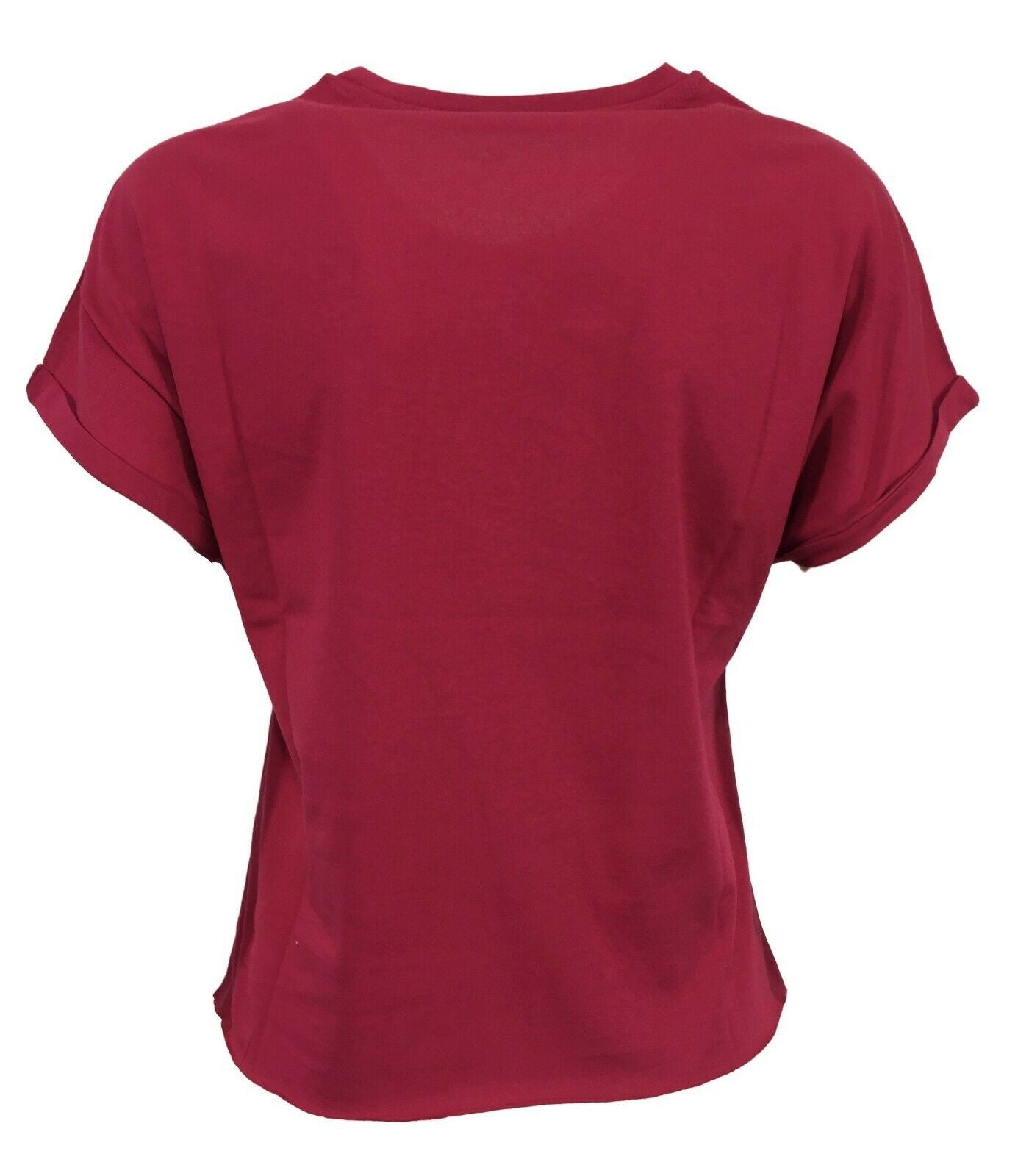 EMPATHIE T-shirt donna ciclamino manica scesa mod S2100201 100% cotone MADE IN ITALY