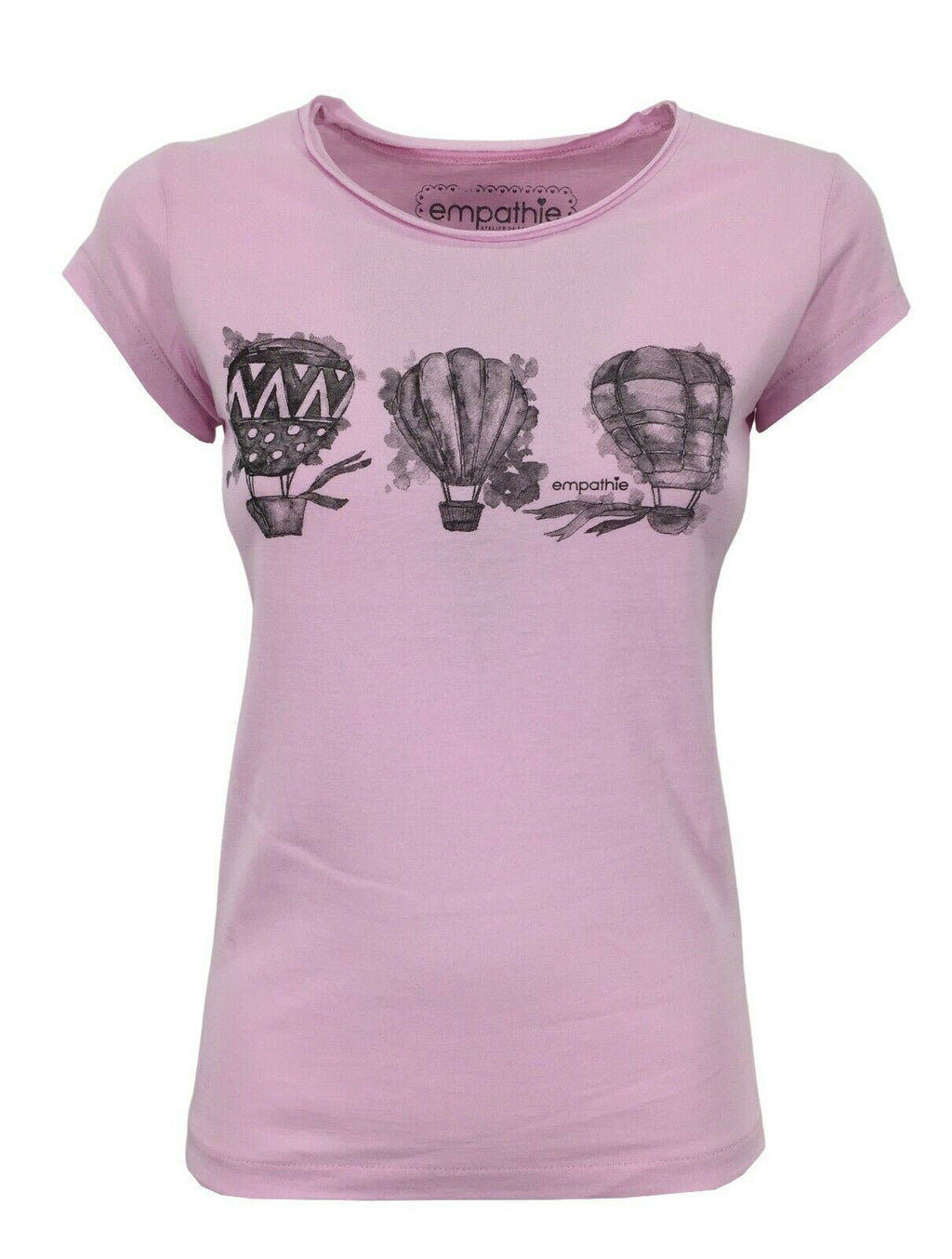 EMPATHIE T-shirt donna mezza manica rosa mod S2100108 100% cotone MADE IN ITALY