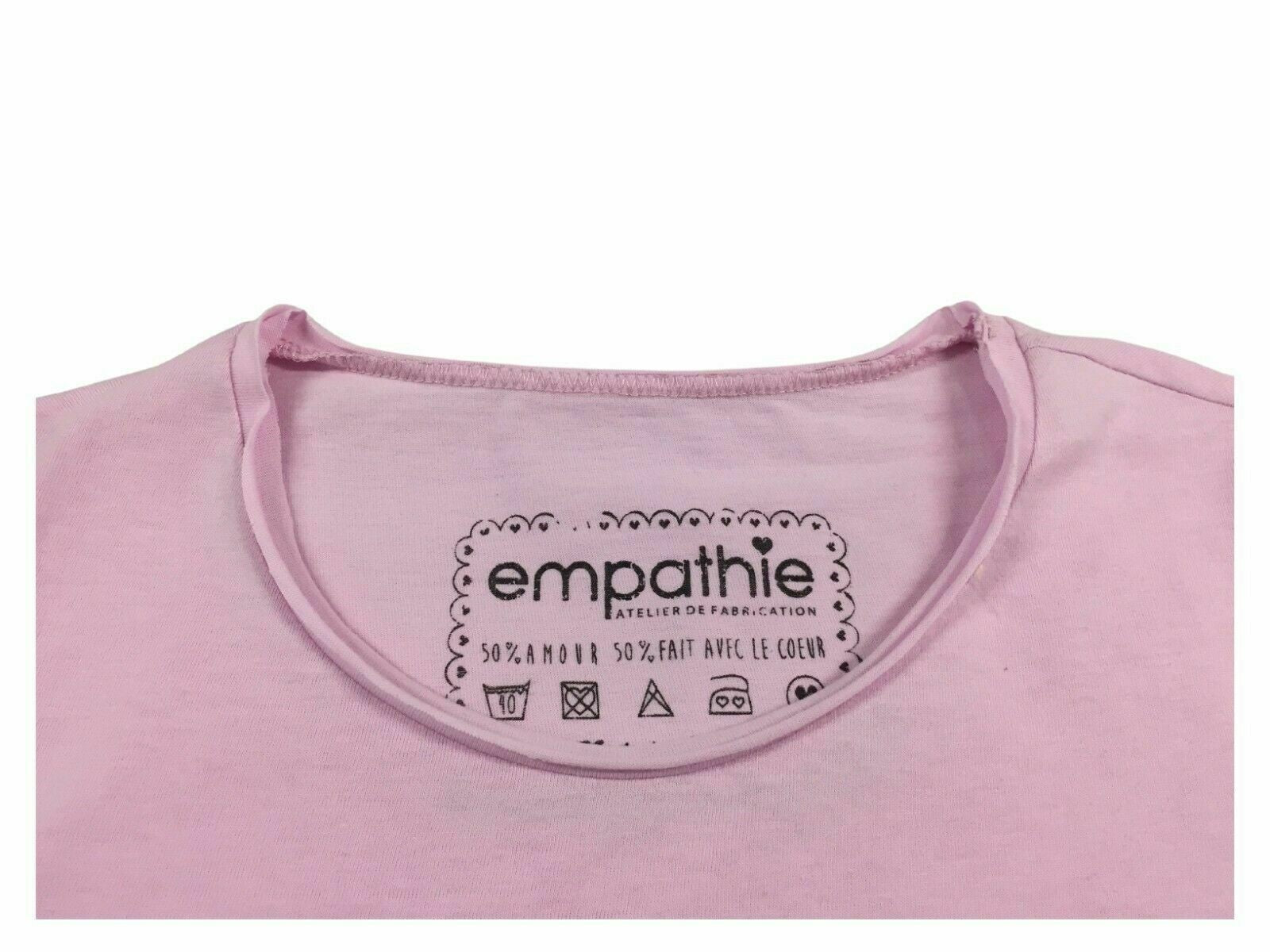 EMPATHIE T-shirt donna mezza manica rosa mod S2100108 100% cotone MADE IN ITALY
