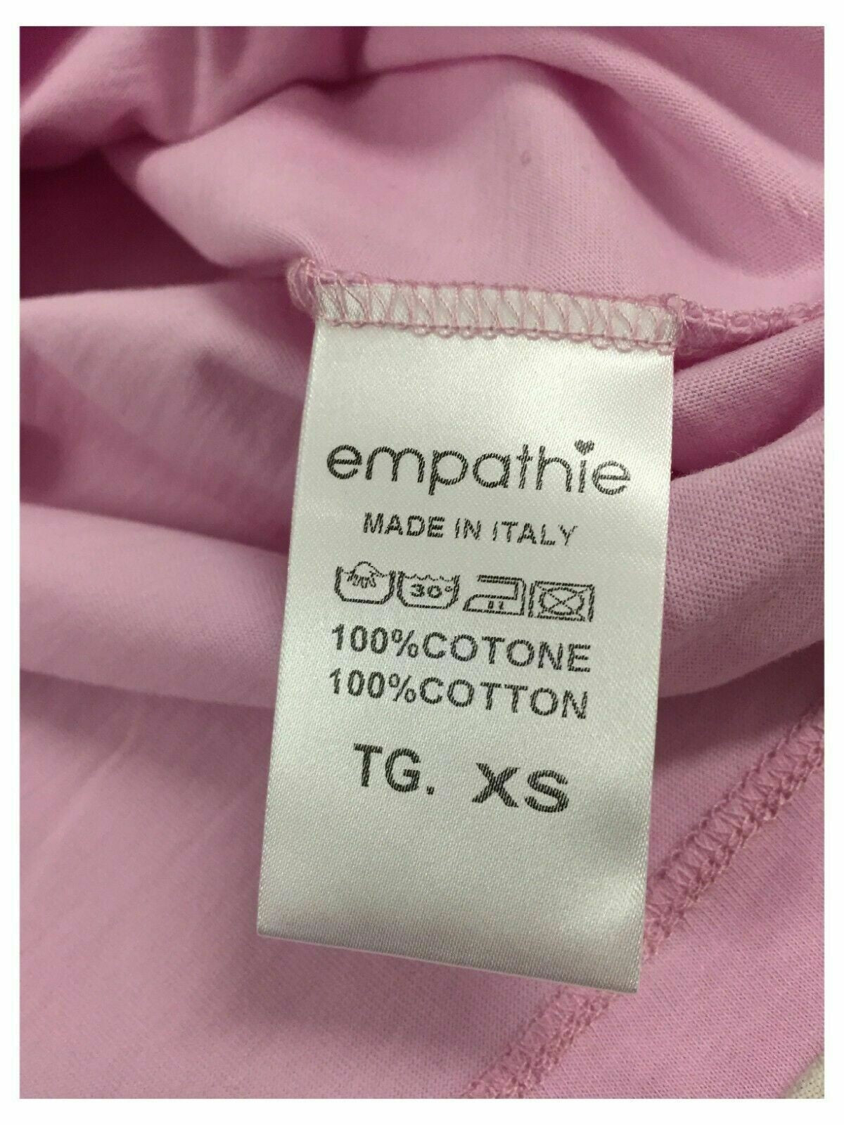 EMPATHIE T-shirt donna mezza manica rosa mod S2100108 100% cotone MADE IN ITALY