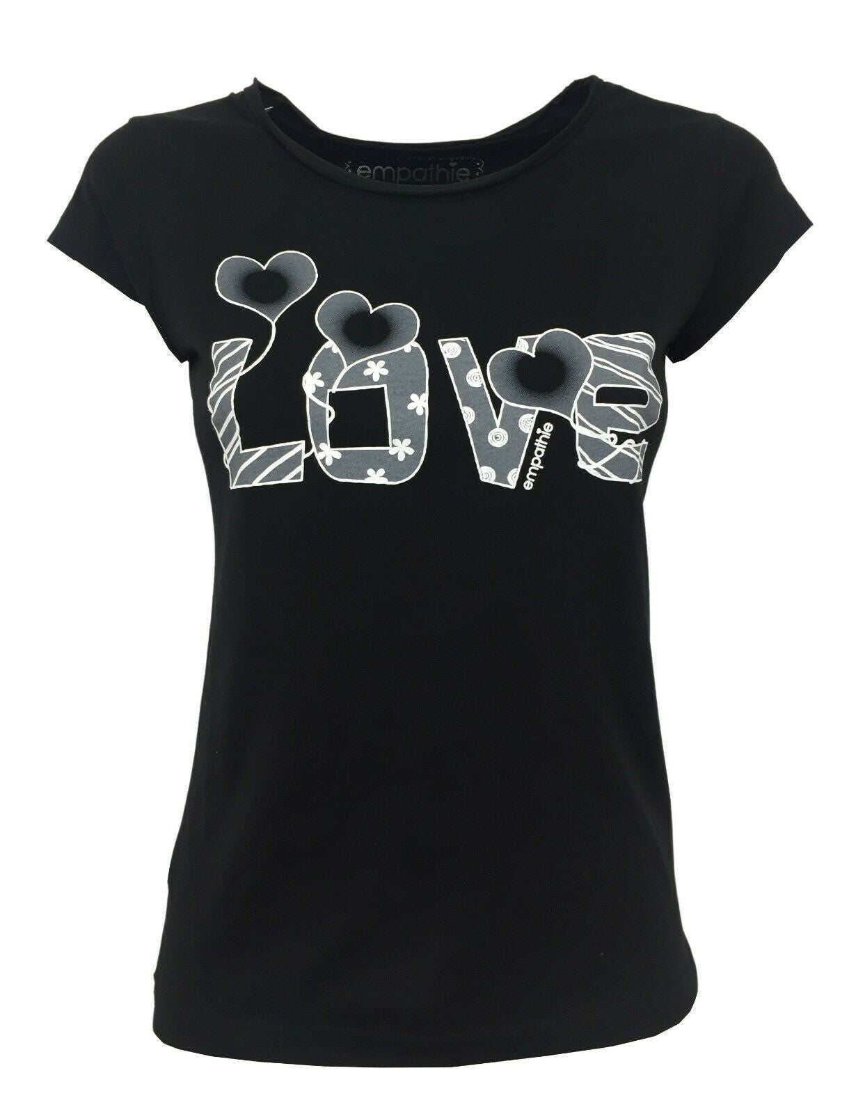 EMPATHIE T-shirt donna mezza manica mod S2100105 100% cotone MADE IN ITALY