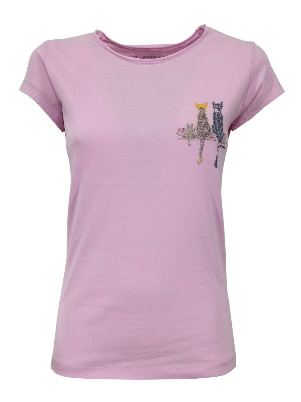 EMPATHIE T-shirt donna mezza manica rosa mod S2100103 100% cotone MADE IN ITALY