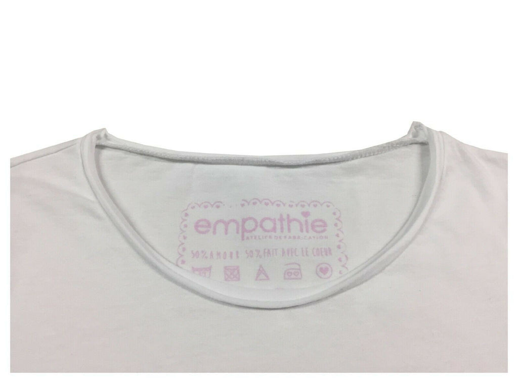 EMPATHIE T-shirt donna mezza manica bianca mod S2100106 100% cotone MADE IN ITALY