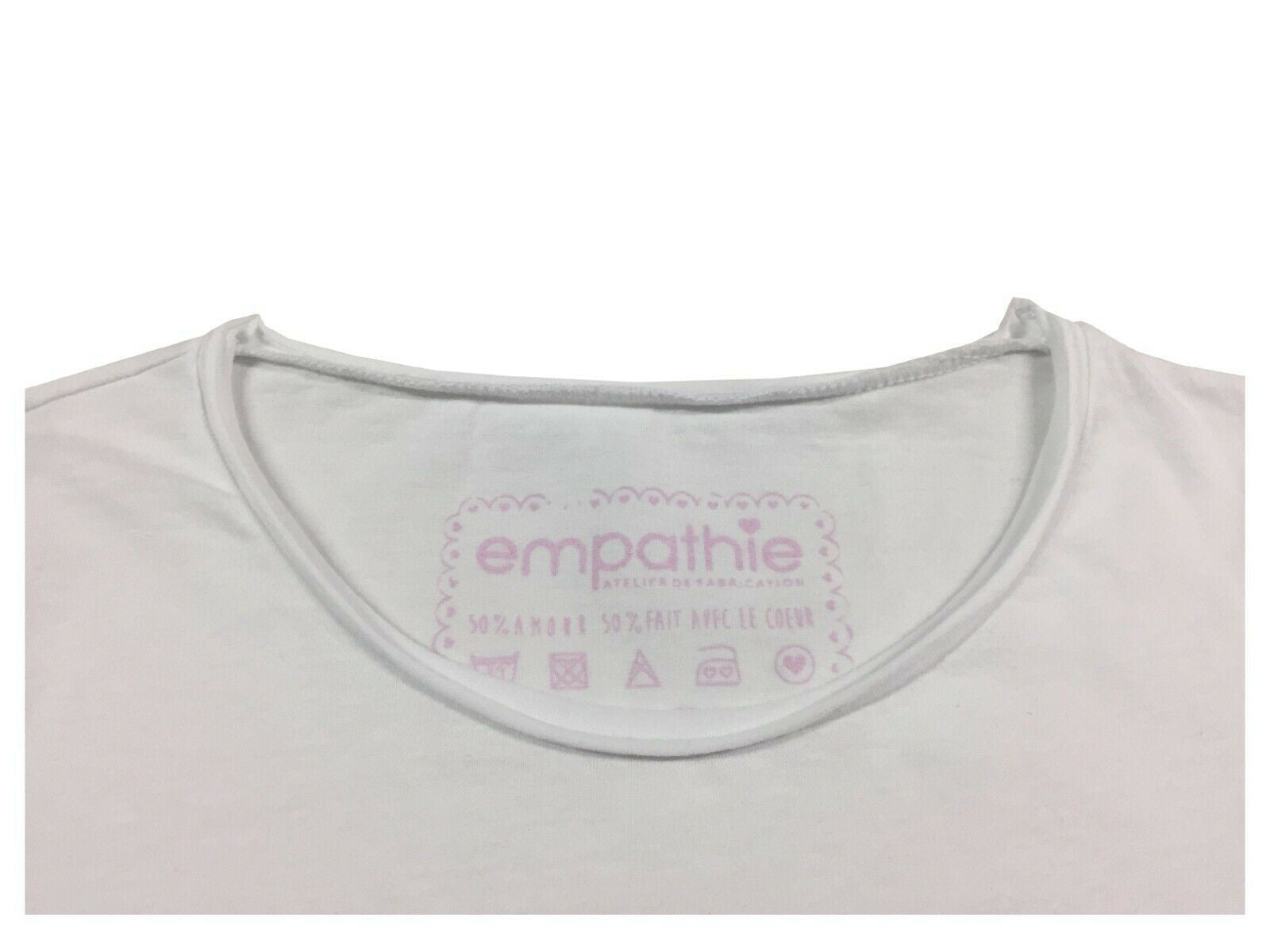 EMPATHIE T-shirt donna mezza manica bianca mod S2100106 100% cotone MADE IN ITALY