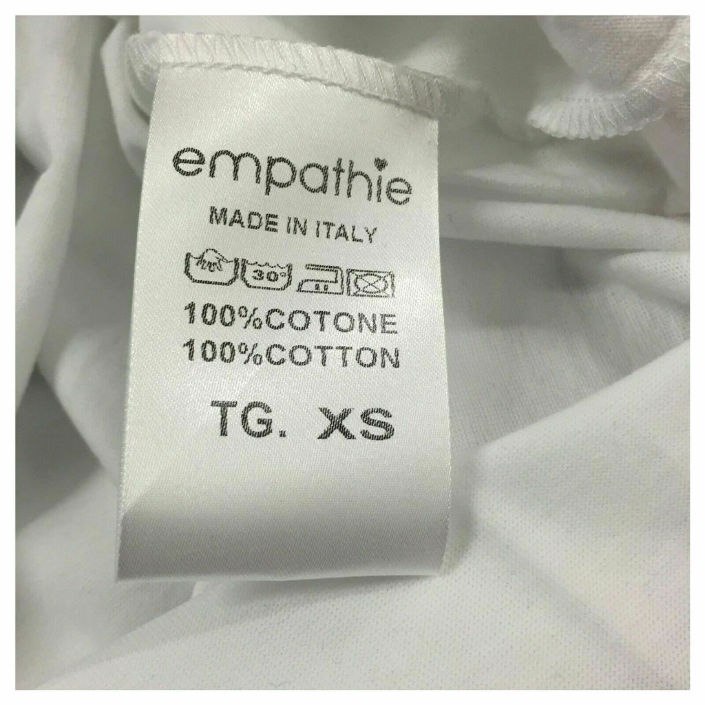 EMPATHIE T-shirt donna mezza manica bianca mod S2100107 100% cotone MADE IN ITALY
