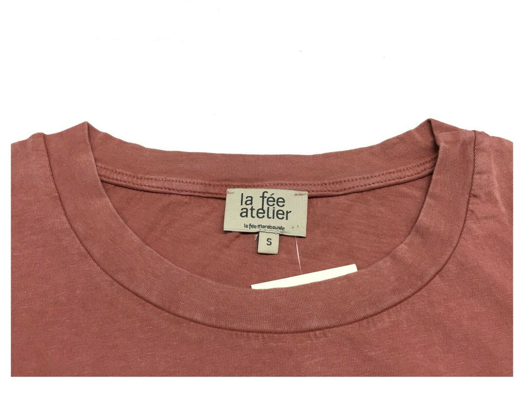 LA FEE MARABOUTEE t-shirt donna  lavaggio used art FA-TS-MAE 100% cotone MADE IN ITALY