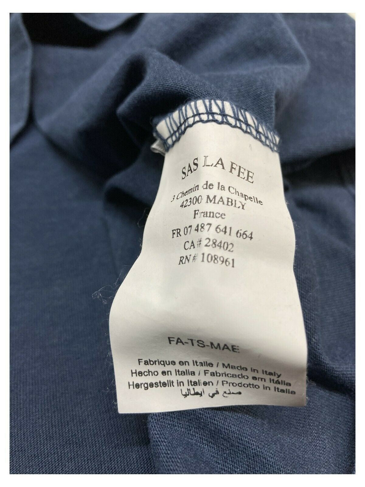 LA FEE MARABOUTEE t-shirt donna  lavaggio used art FA-TS-MAE 100% cotone MADE IN ITALY