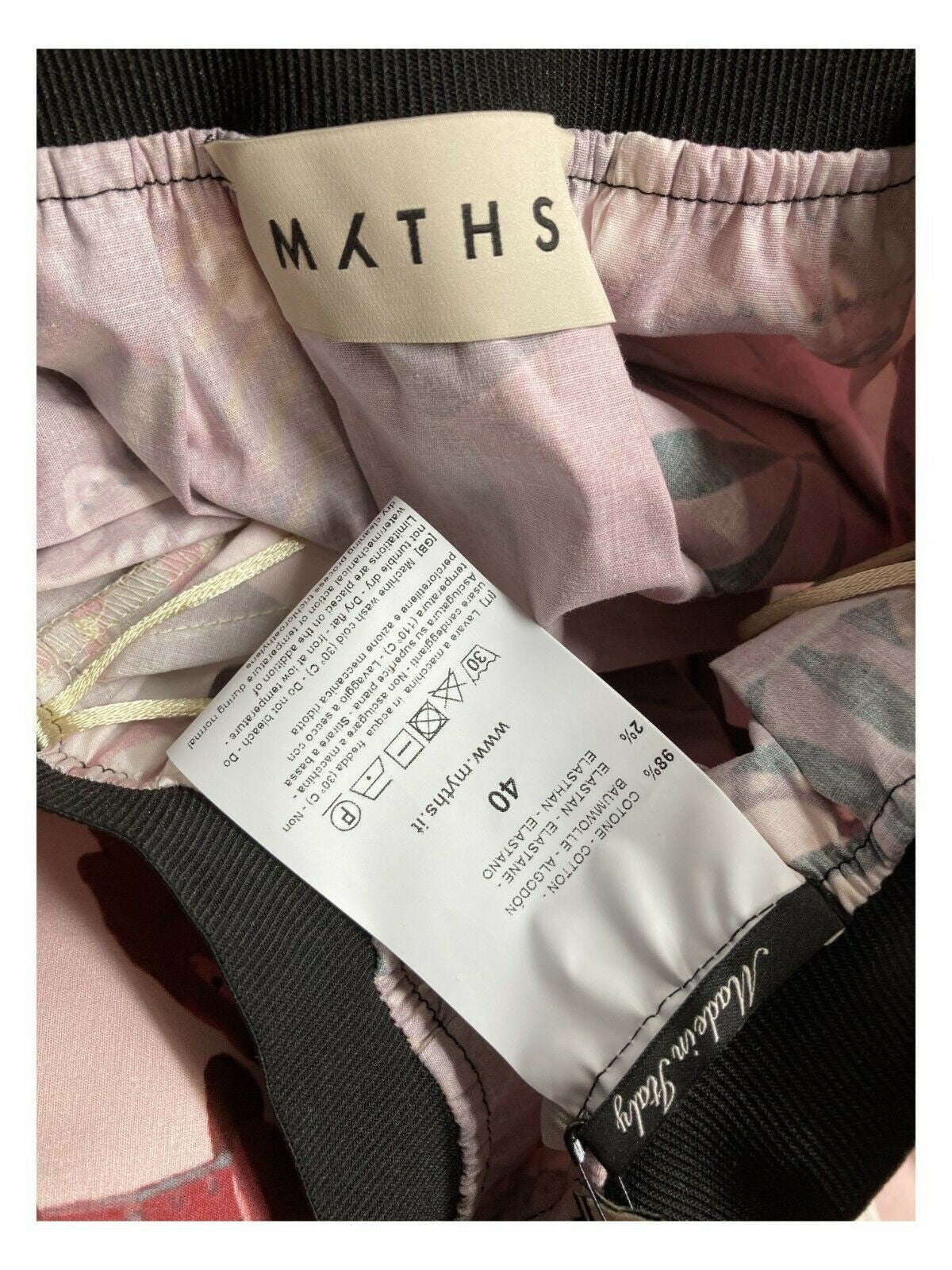 MYTHS gonna donna fantasia bordeaux/rosa/fango 21D90 413 MADE IN ITALY