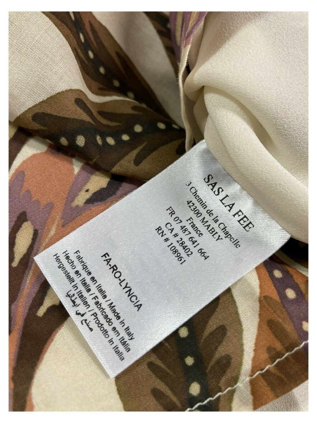 LA FEE MARABOUTEE abito donna foderato fantasia floreale moro/rosa art FA-RO-LYNCIA 100% cotone MADE IN ITALY