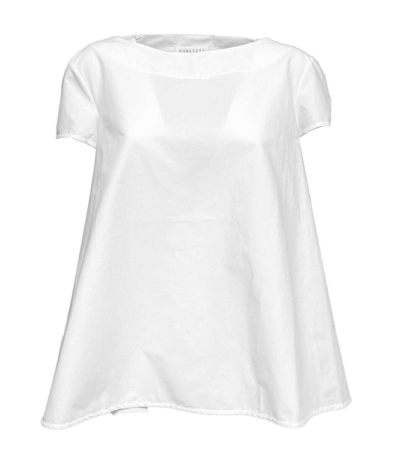 HUMILITY 1949 blusa donna mezza manica asimmetrica over art HA-TO-ARIANE MADE IN ITALY