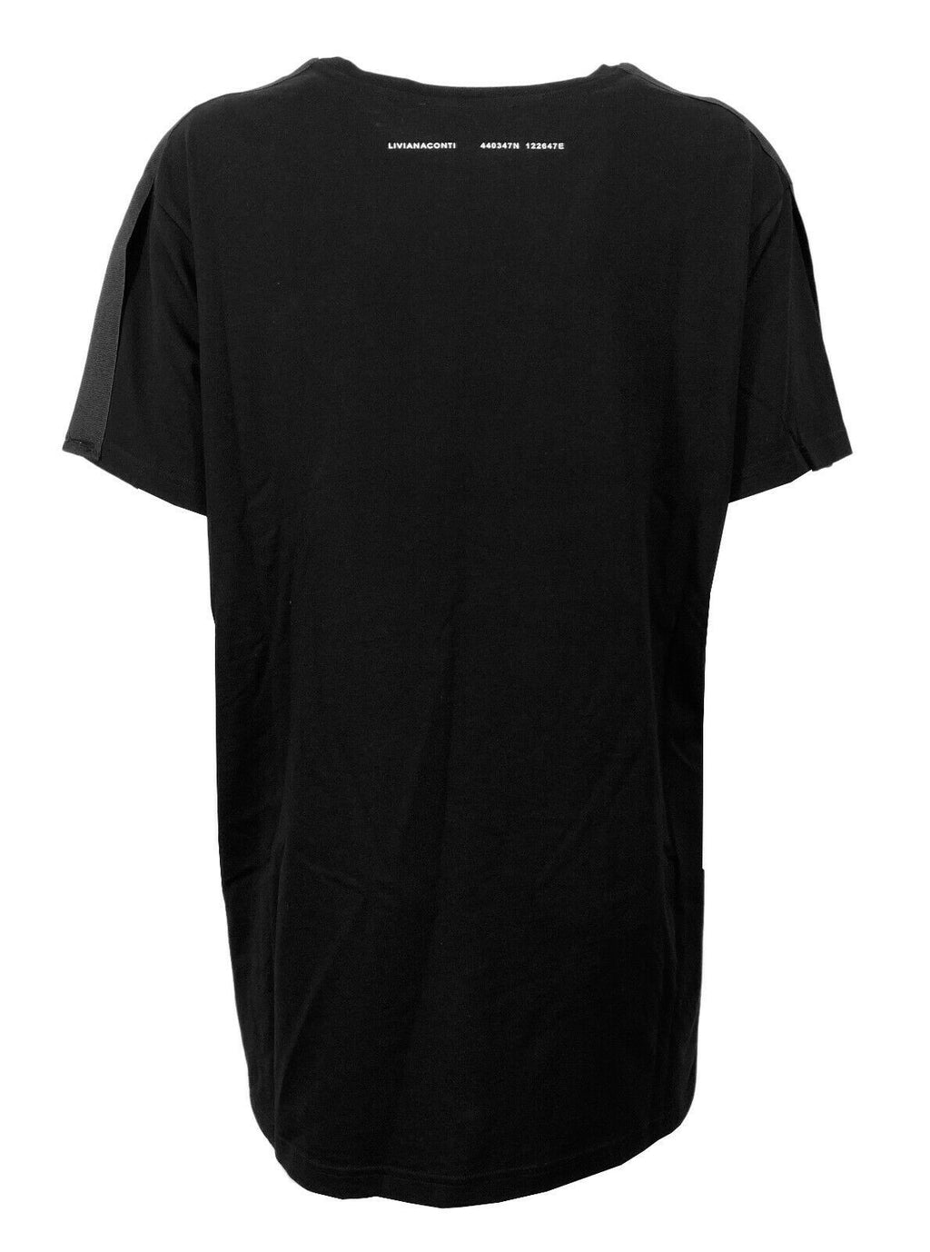 LIVIANA CONTI maxi t-shirt nera art L1SW20 100% cotone