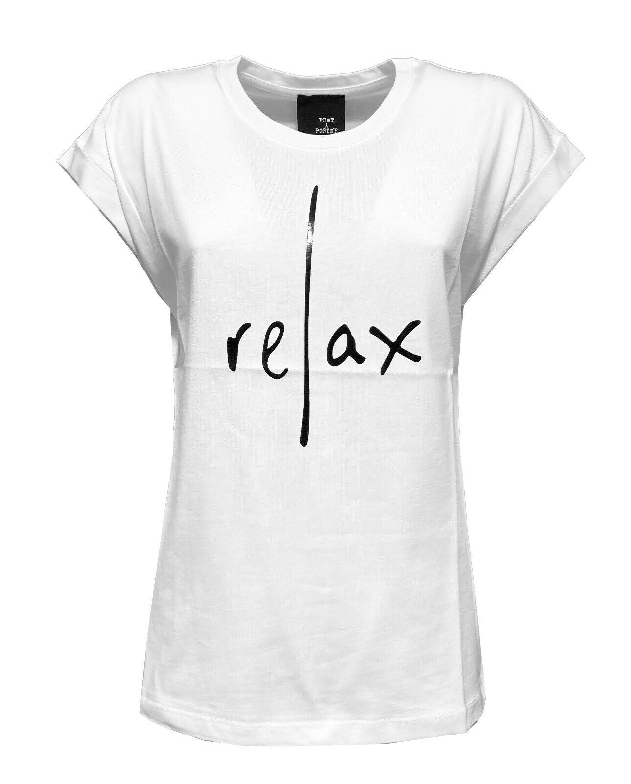 PRET A PORTER VENEZIA t-shirt donna girocollo art RELAX 100% cotone MADE IN ITALY