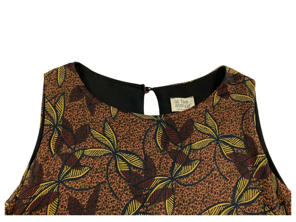 LA FEE MARABOUTEE abito donna fantasia nero/moro/lurex art FA-RO-LIBRE MADE IN ITALY