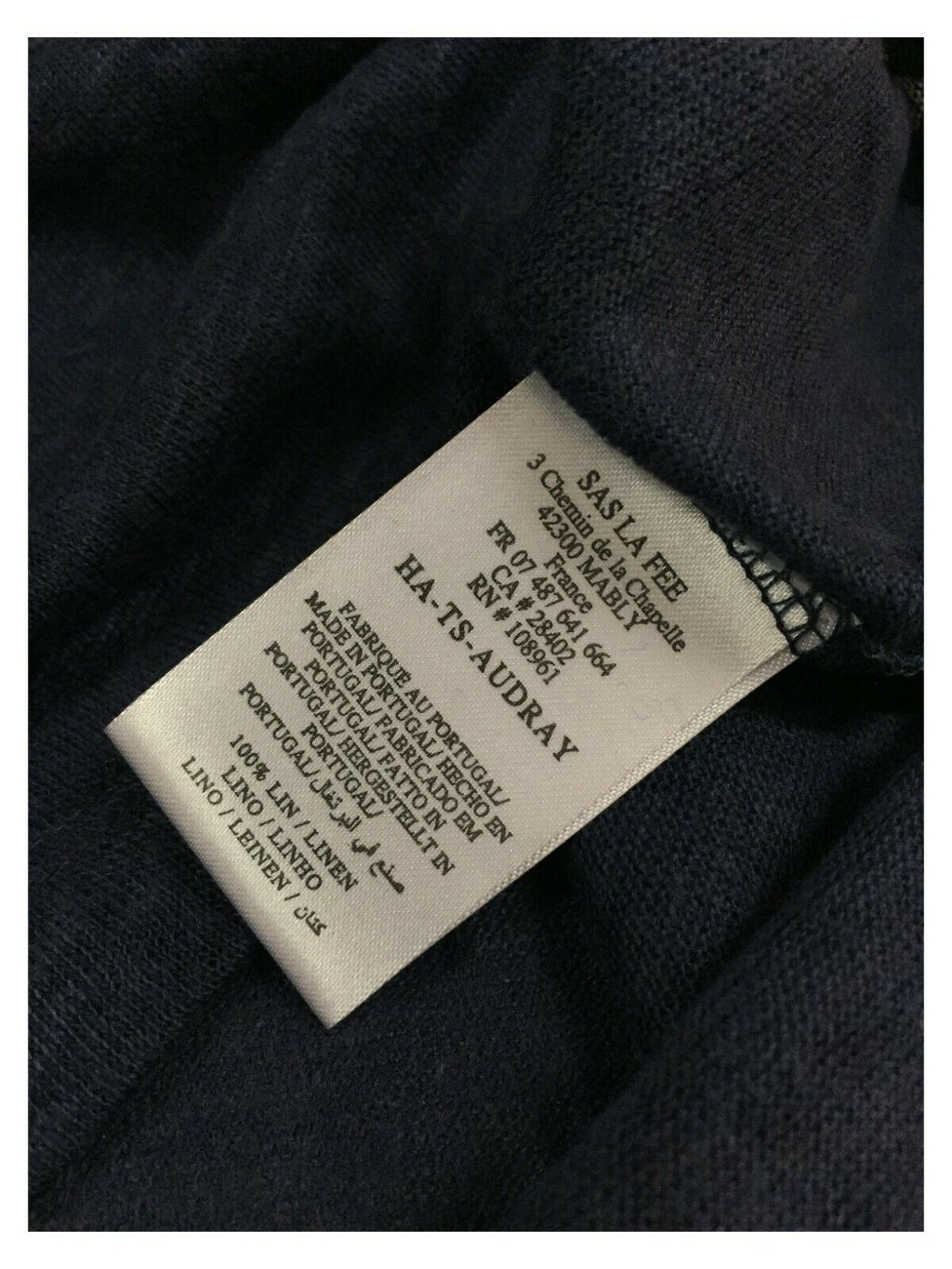 HUMILITY 1949 t-shirt donna mezza manica scollo tondo HA-TS-AUDRAY 100% lino