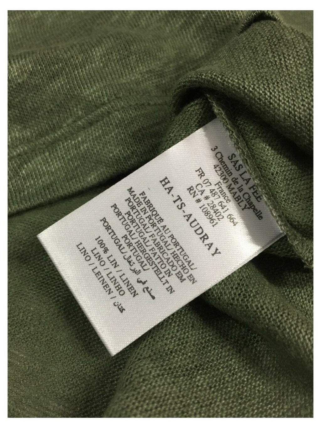 HUMILITY 1949 t-shirt donna mezza manica scollo tondo HA-TS-AUDRAY 100% lino