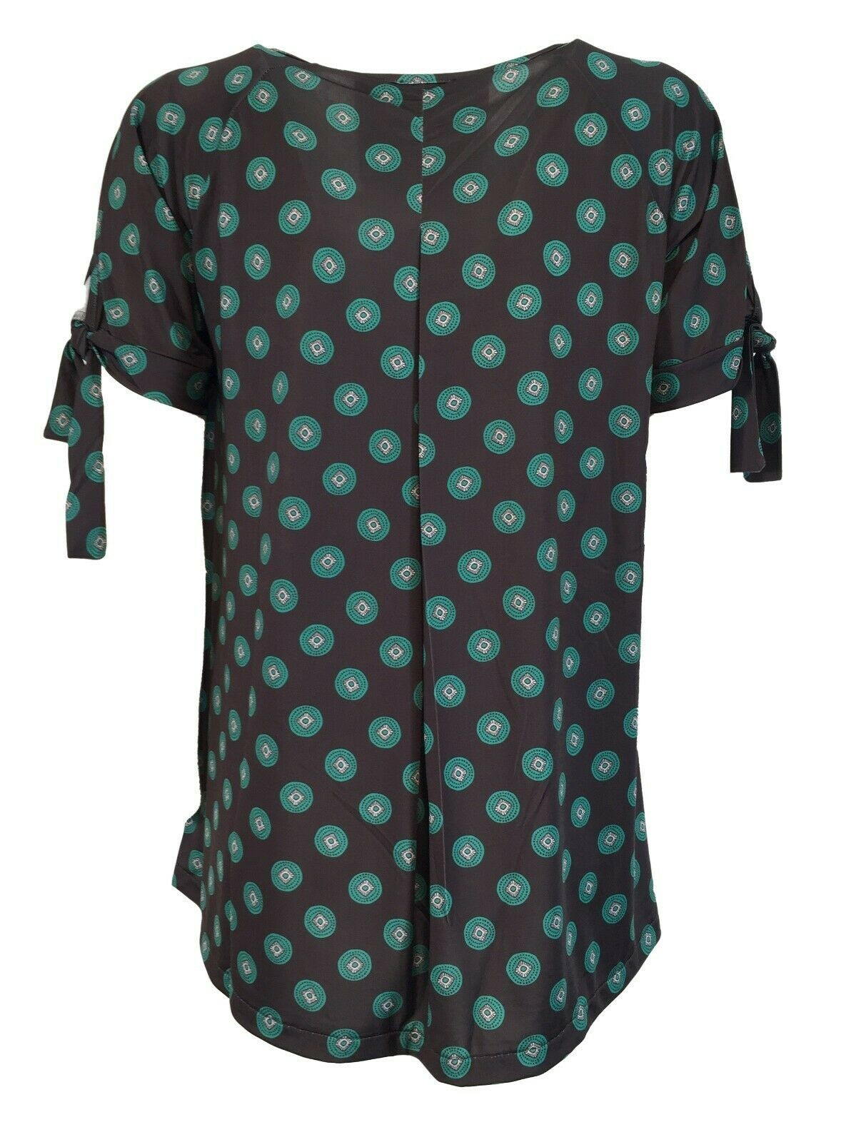 FEELING by JUSTMINE t-shirt donna fantasia moro/smeraldo svasata art E2658682 ETHNO MADE IN ITALY