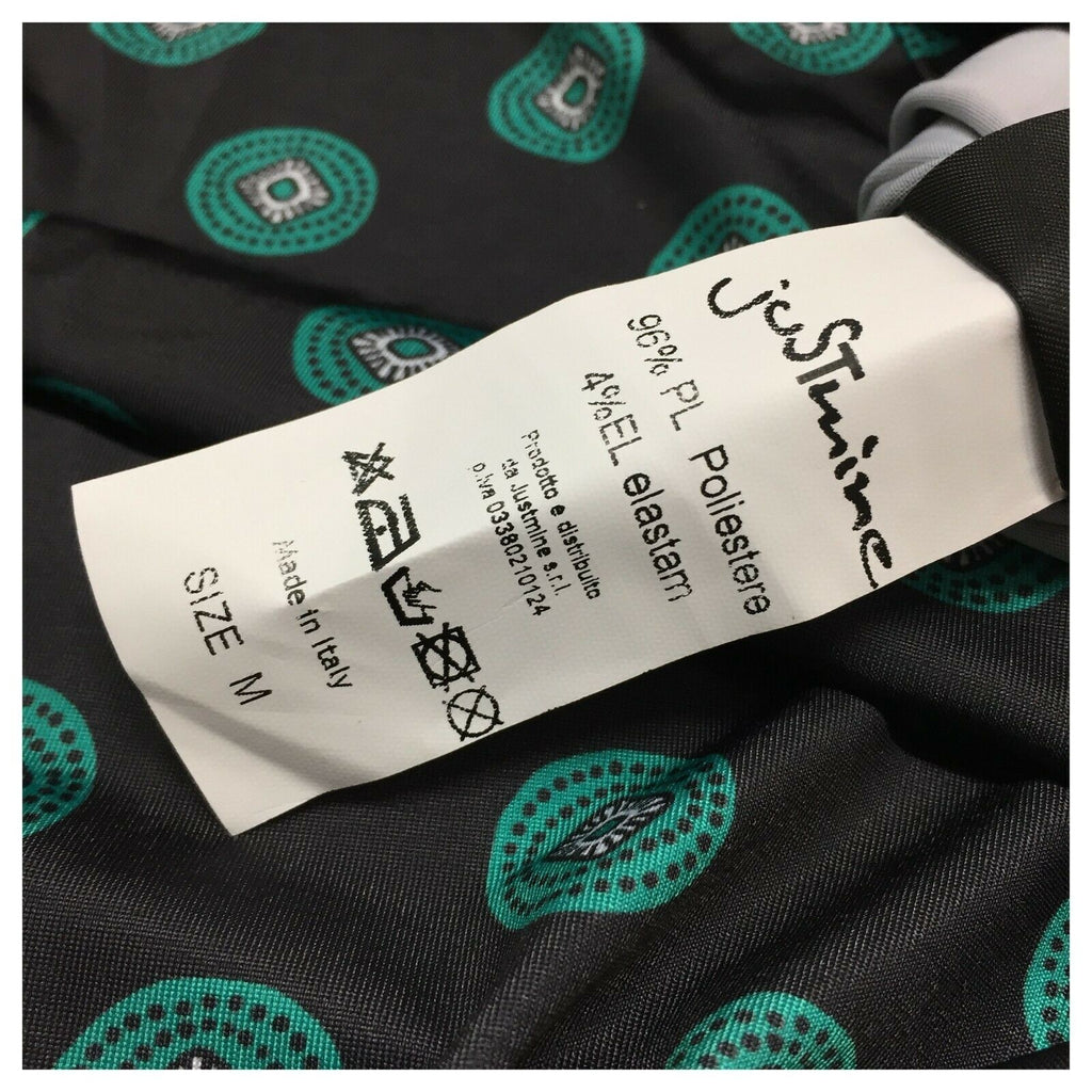 FEELING by JUSTMINE t-shirt donna fantasia moro/smeraldo svasata art E2658682 ETHNO MADE IN ITALY