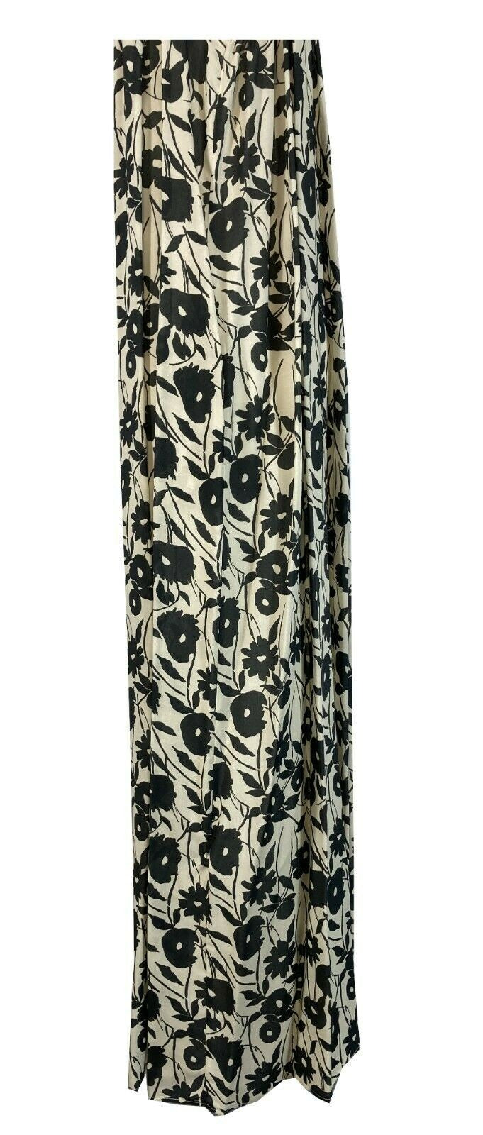 LIVIANA CONTI abito donna lungo fantasia floreale écru/nero art L1SU48 MADE IN ITALY