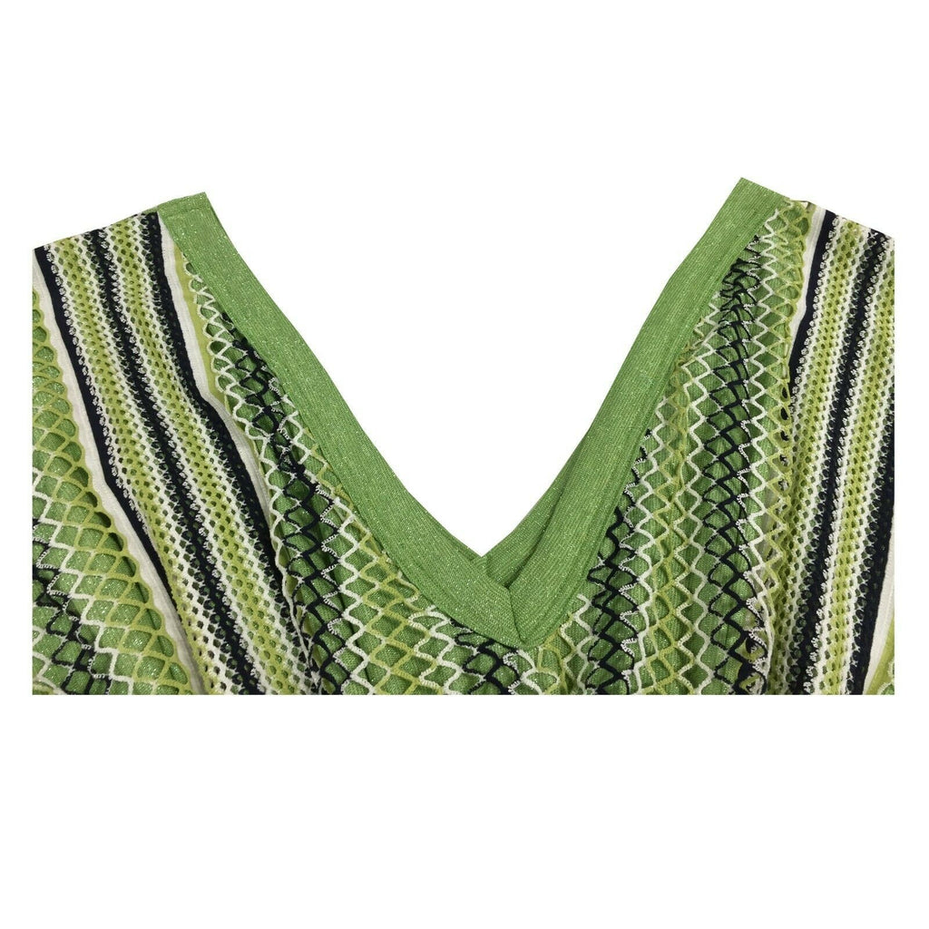 BE LIMOUSINE abito donna in rete verde/lurex/nero modello ARCOBALENO MADE IN ITALY