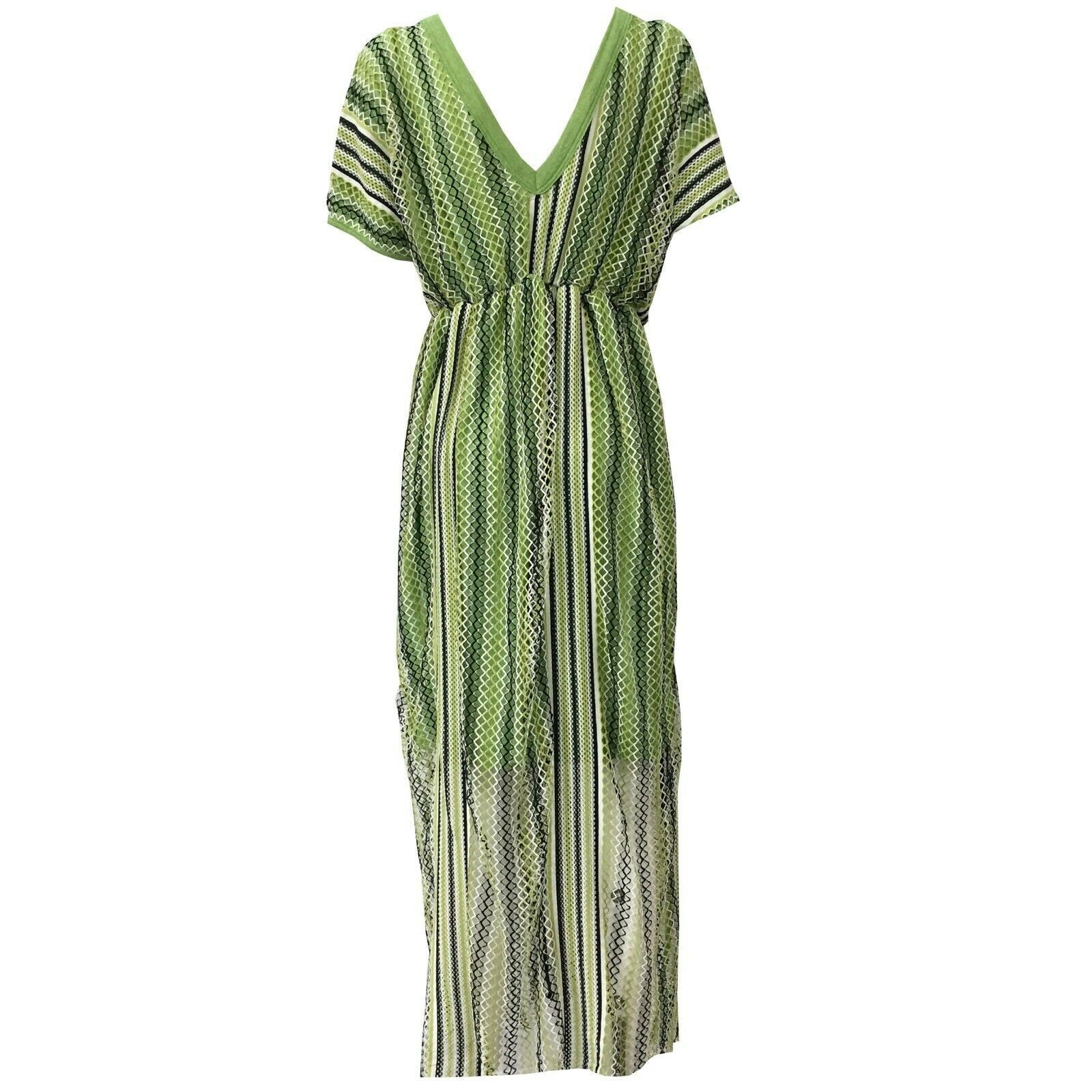 BE LIMOUSINE abito donna in rete verde/lurex/nero modello ARCOBALENO MADE IN ITALY