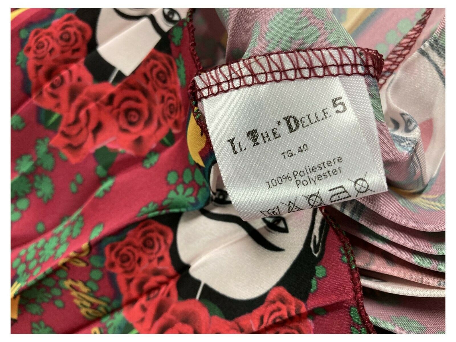 IL THE DELLE 5 gonna donna plissé art LILY 56ST 100% poliestere MADE IN ITALY