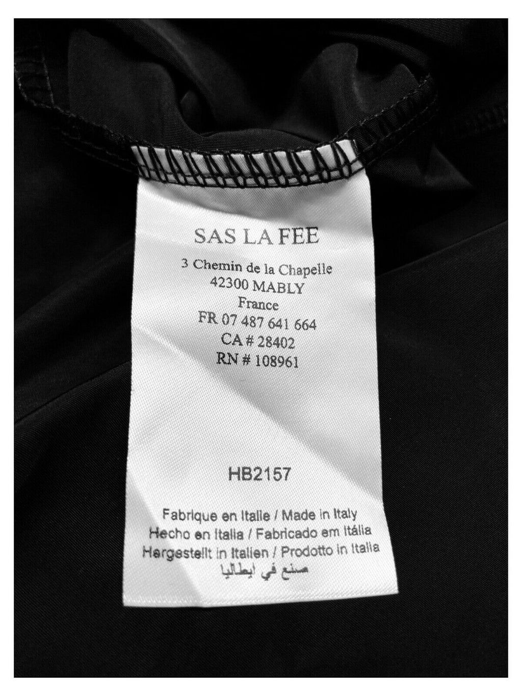 HUMILITY 1949 gonna nera taffettà art HB2157 MADE IN ITALY