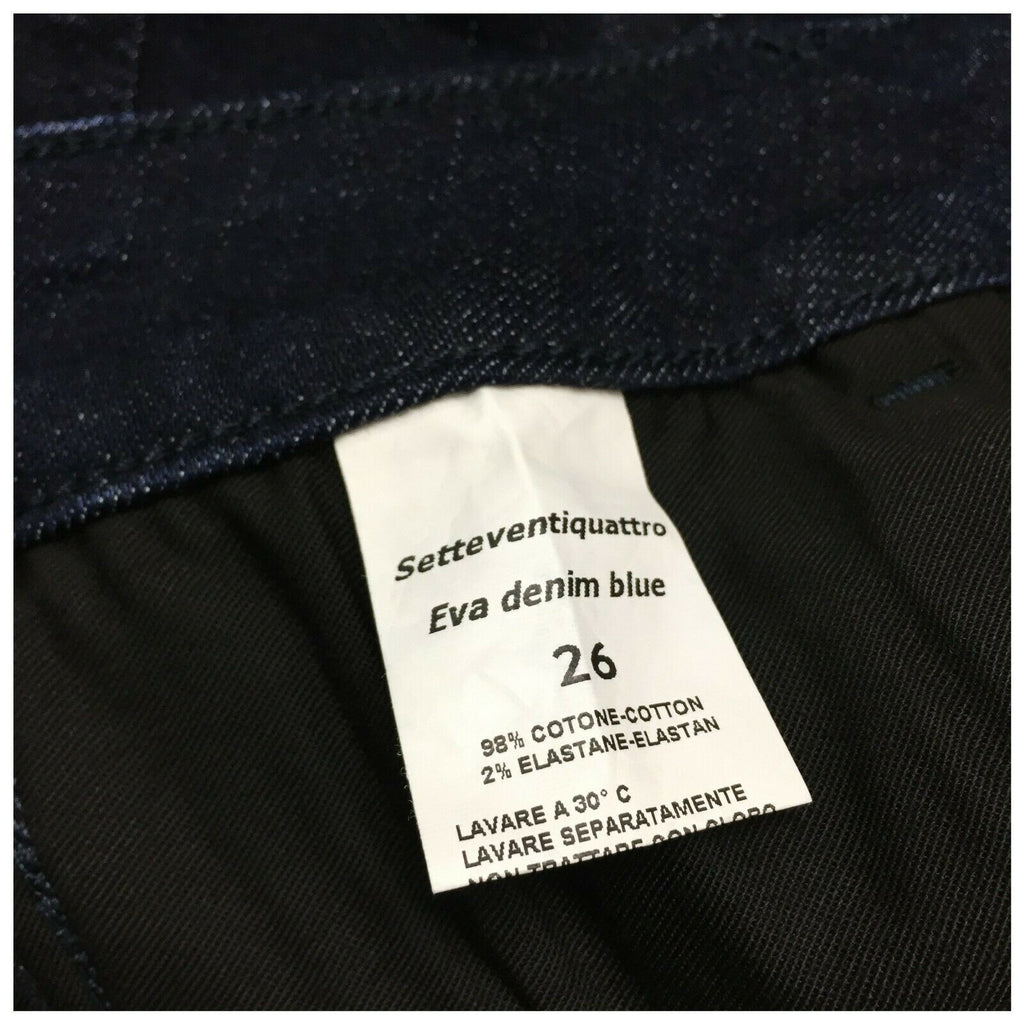 7.24 jeans donna wide leg denim blue art EVA 98% cotone 2% elastan MADE IN ITALY